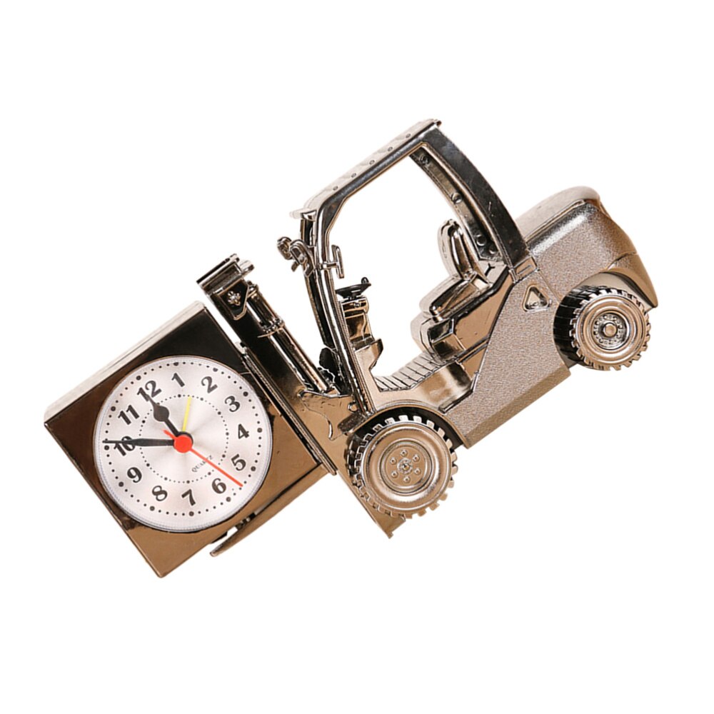 Gabelstapler Lkw Alarm Uhr retro Nostalgie Wecker Gabelstapler Lkw Alarm Uhr Schmuck (Schwarz Gold Farbe ohne Batterie)