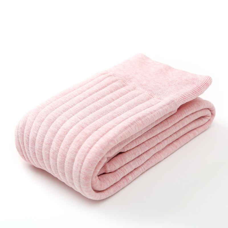 Leggings chauds d'hiver pour filles | Pantalons épais pour enfants, pantalons en velours de coton, taille élastique pour garçons,: Pink / M  110cm to 130cm