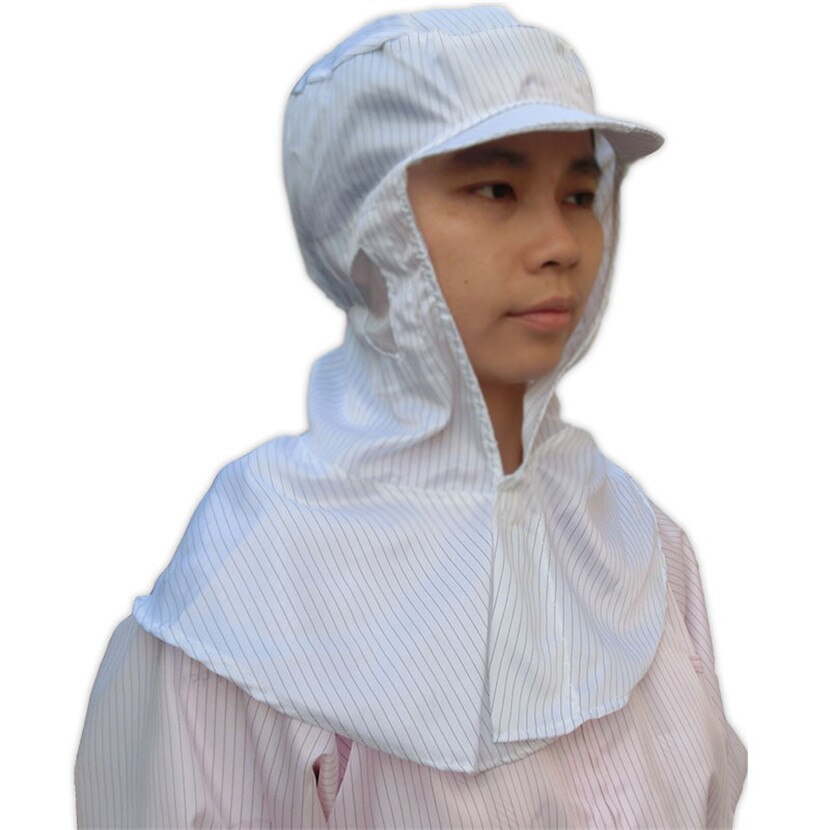 Anti Static Protection Dust Head Cover Painting Electronics Food Factory Hat Cleanroom Workshop Laboratory Protective Shawl Hat