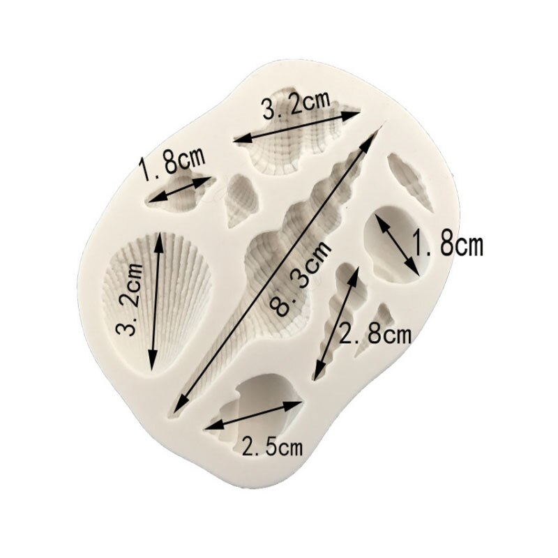 Siliconen Mal Schelp Schelp Bruiloft Decoratie Fondant Cake Decorating Bakken Tool Bakvormen Pudding: 3