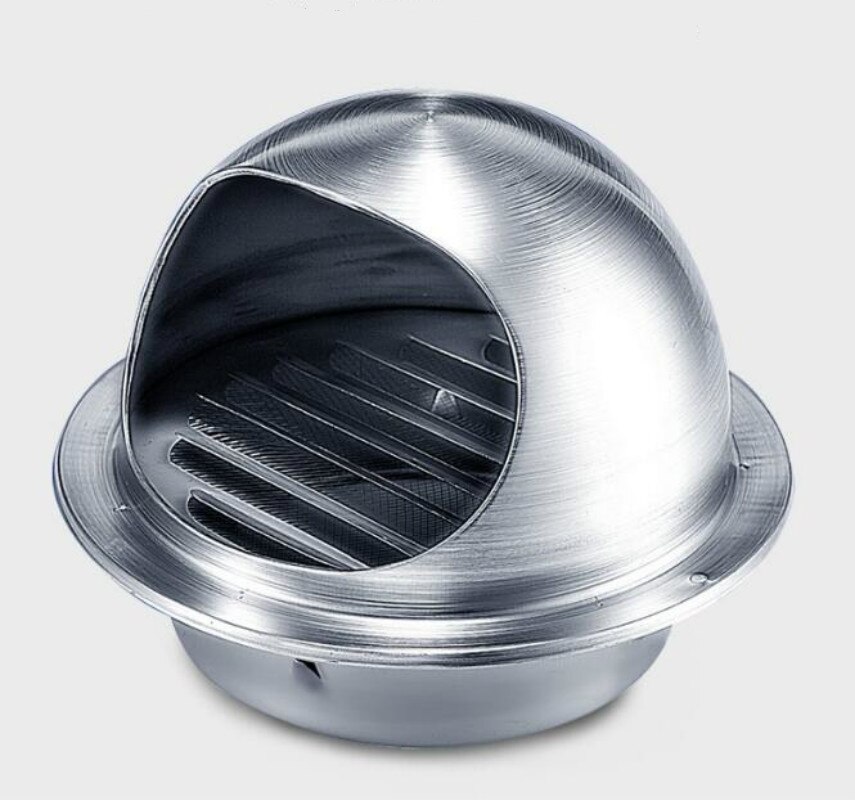 50-180MM Polish Stainless Steel Wall Air Vent Bull Nose Bathroom Extractor Outlet Grille Louvres