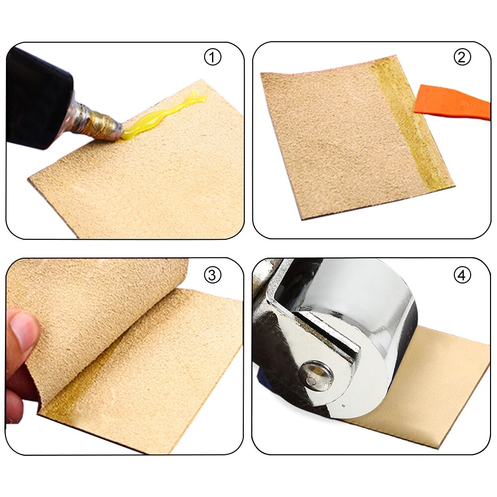 Leather Glue Edges Laminating Roller Craft Leather GlCraft Roller DIY Handmade Crease Tool Leather Press Edge Rolle Wood Handle