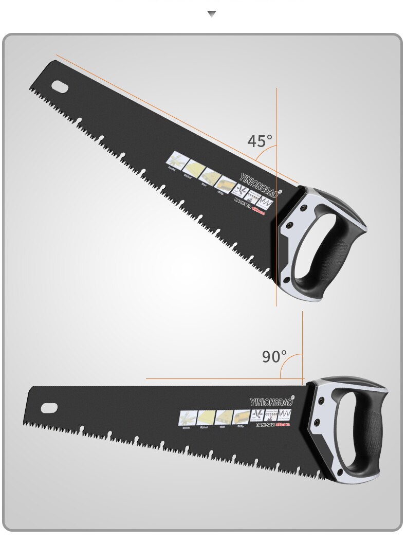 Heavy Duty Extra Long Blade Hand Saw For Wood Camping, Dry Wood Pruning Saw With Hard Teeth