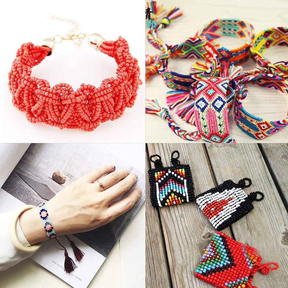 Wood Weaving Beading Loom Kits for Jewelry Bracelets Necklaces DIY Handmade Stainless Steel Bead Knitting Tools