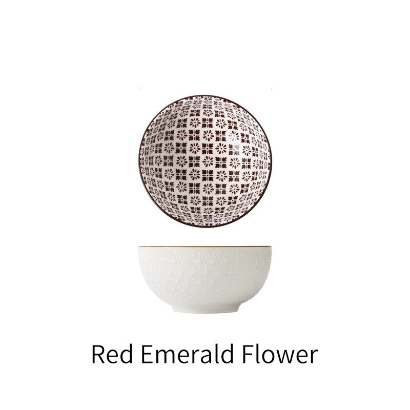 4.5 Inch Household Rice Bowl Ceramic Tableware Nordic Minimalist Style Underglaze Relief Kitchenware Porridge Bowl Small: O