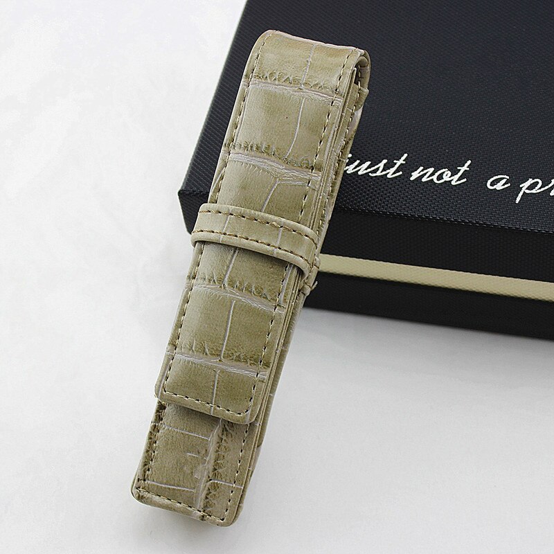 Handgemaakte Lederen Pen Case Bag Potlood Fontein Sleeve Bag Vintage Pouch voor Enkele Pen Stylus Balpen Leuke Stationair