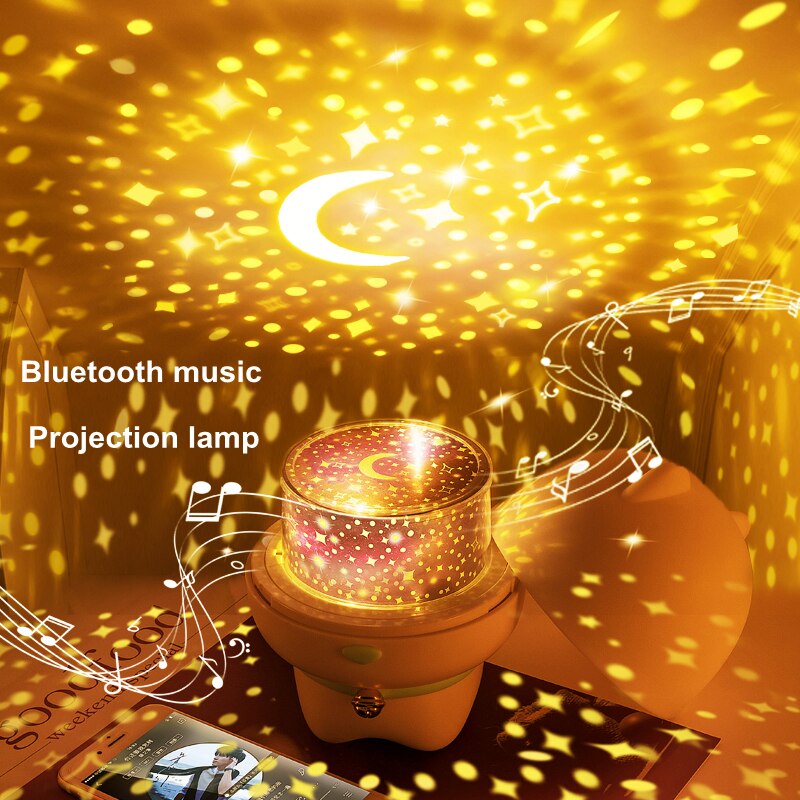 Huisdier kleurrijke sterrenhemel oceaan projector nachtlampje afstandsbediening oceaan golf projectielamp met bluetooth muziek luidspreker