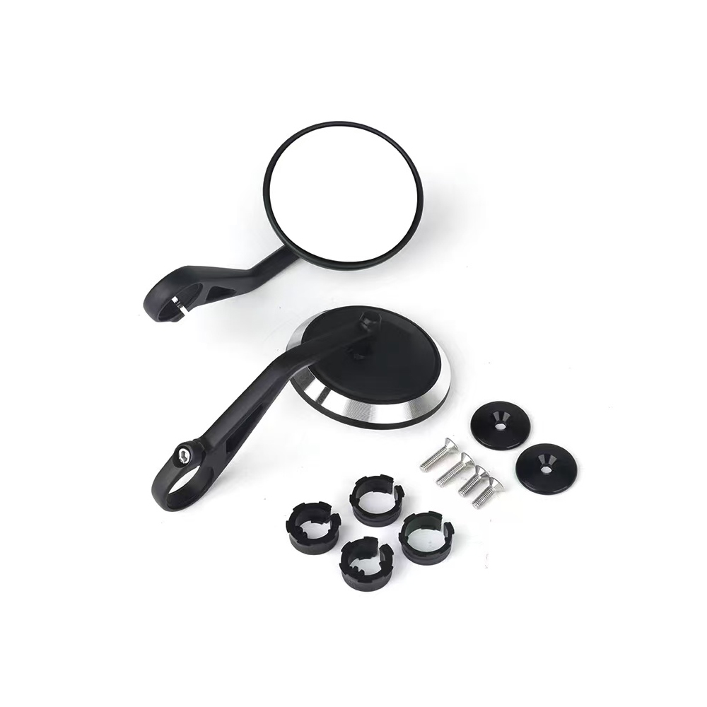 Espelho retrovisor para guidão de motocicleta, espelho final para Triumph Rocket 3Daytona 660 Daytona 675 Bobber T120 Street Trident 660: Prateado