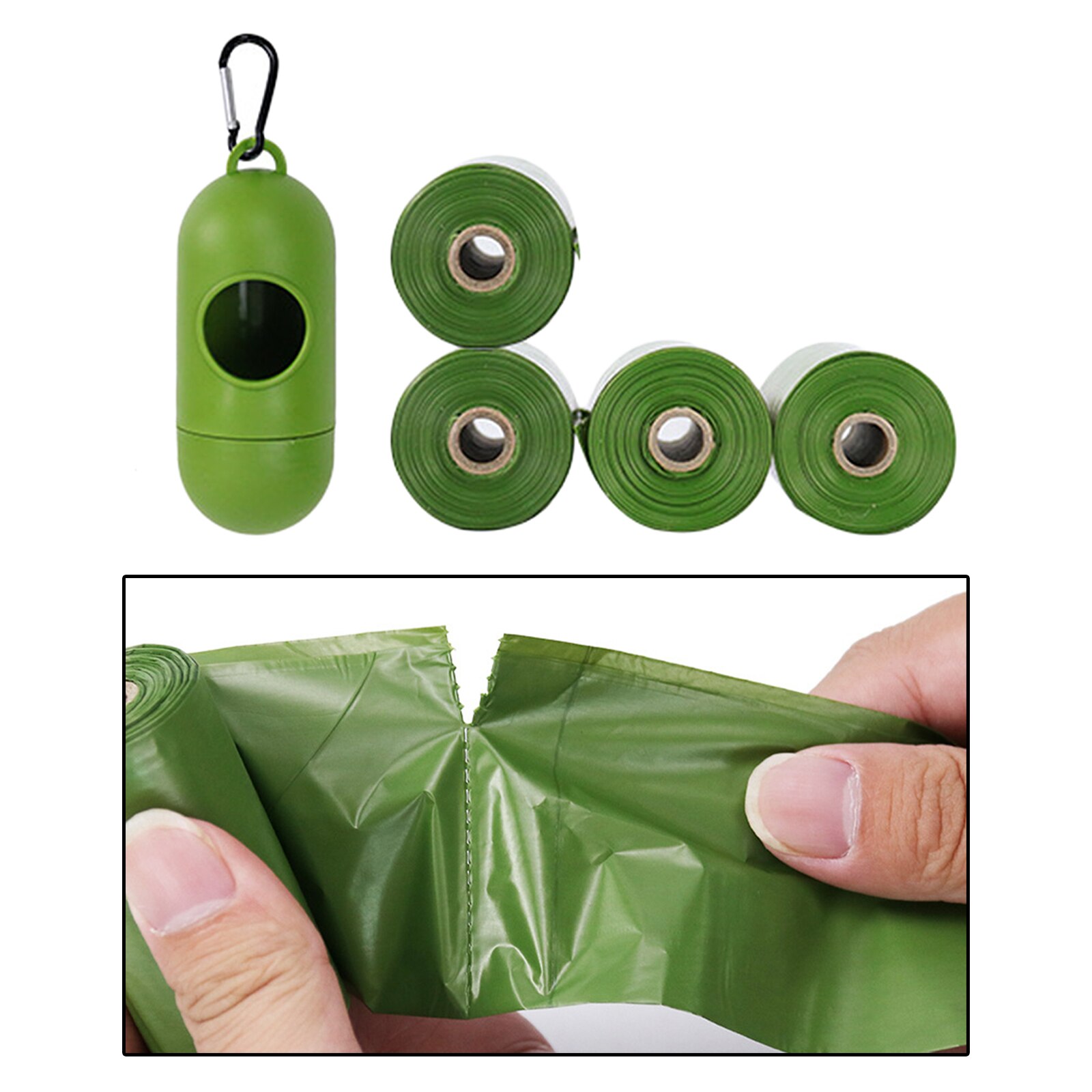 Eco-Friendly Doggy Waste Dog Poop Bags with Dispenser Unscented Pet Poo Bag