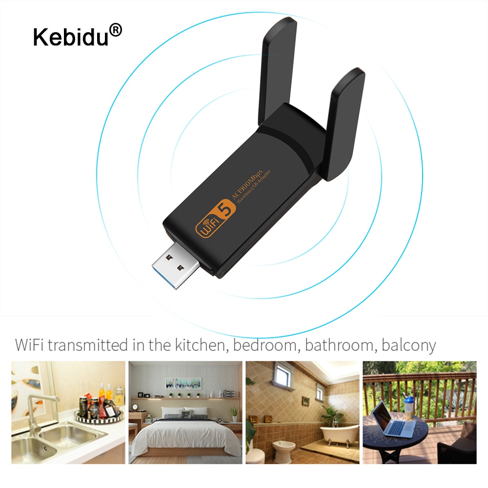 Kebidu USB 3,0 WiFi Adapter 1900Mbps 2,4 GHz 5,0 GHz Externe Drahtlose Netzwerk Karte Dual Band Wifi Empfänger Adapter für Schreibtisch