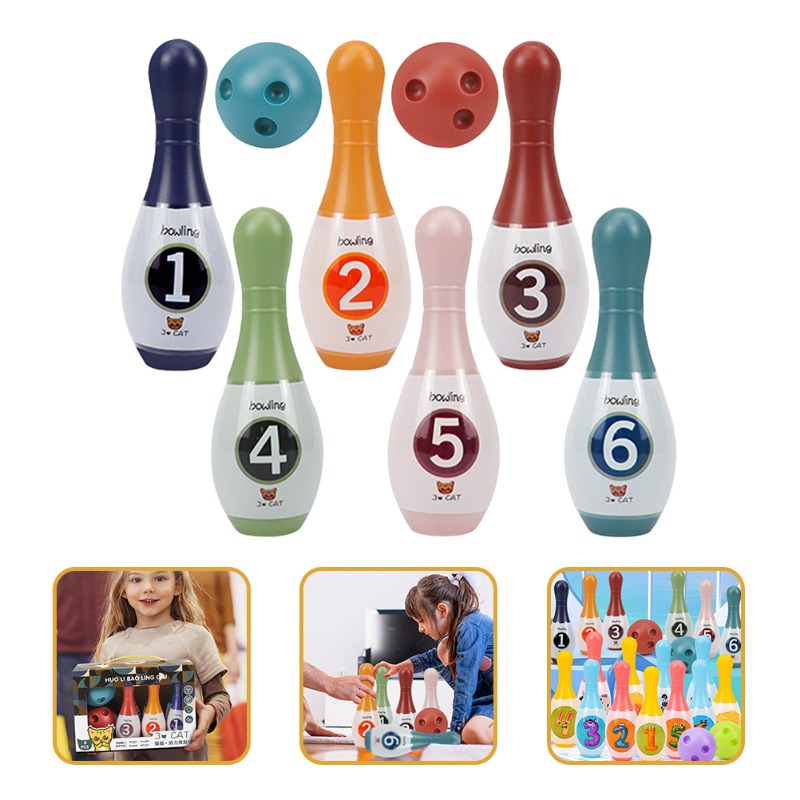 Ensemble de balles de bowling pour enfants, jouet de sport d'intérieur, jouets d'extérieur pour garçons et filles, jeux interactifs parent-enfant, d'anniversaire