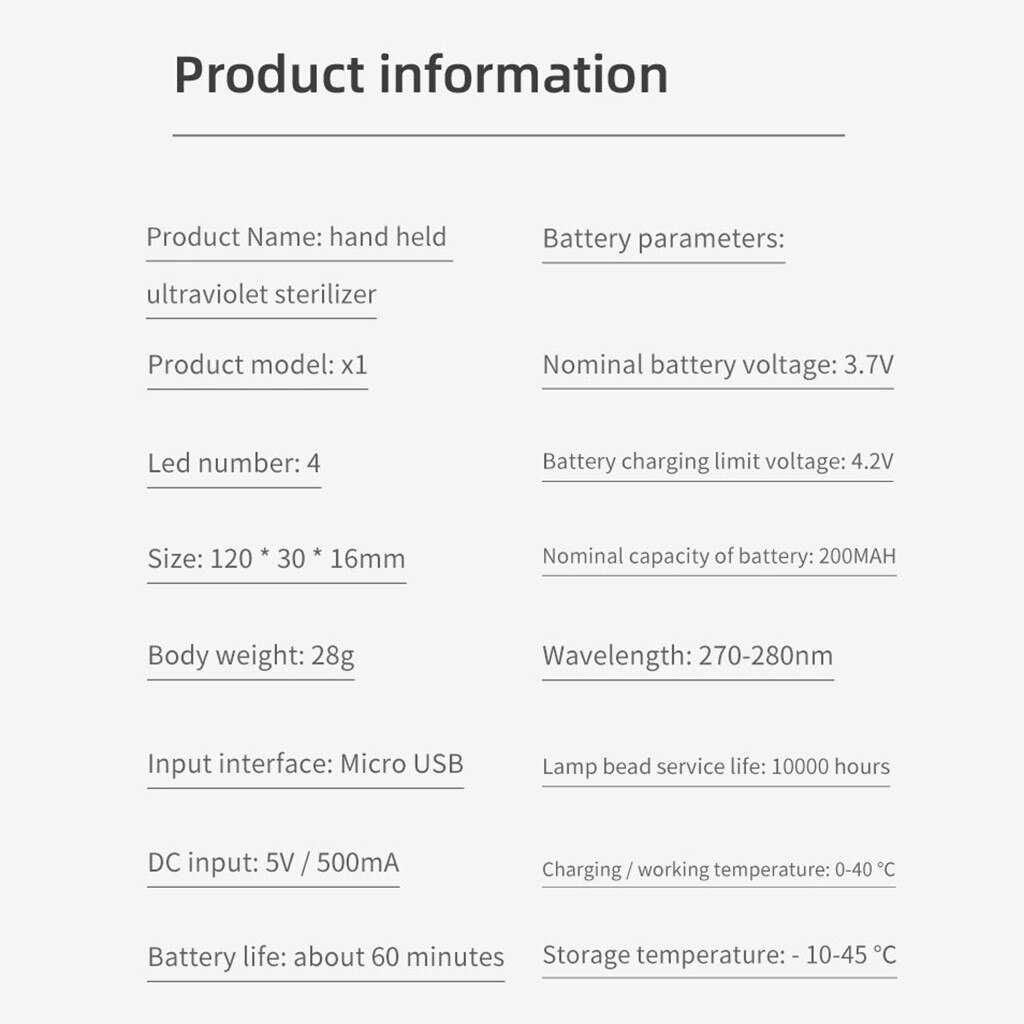 Portable Uv Sanitizer Light Hand-held Ultraviolet Sterilizer Light For Fast Effective Sterilizing Uv Sterilizer Lamp#y#g40