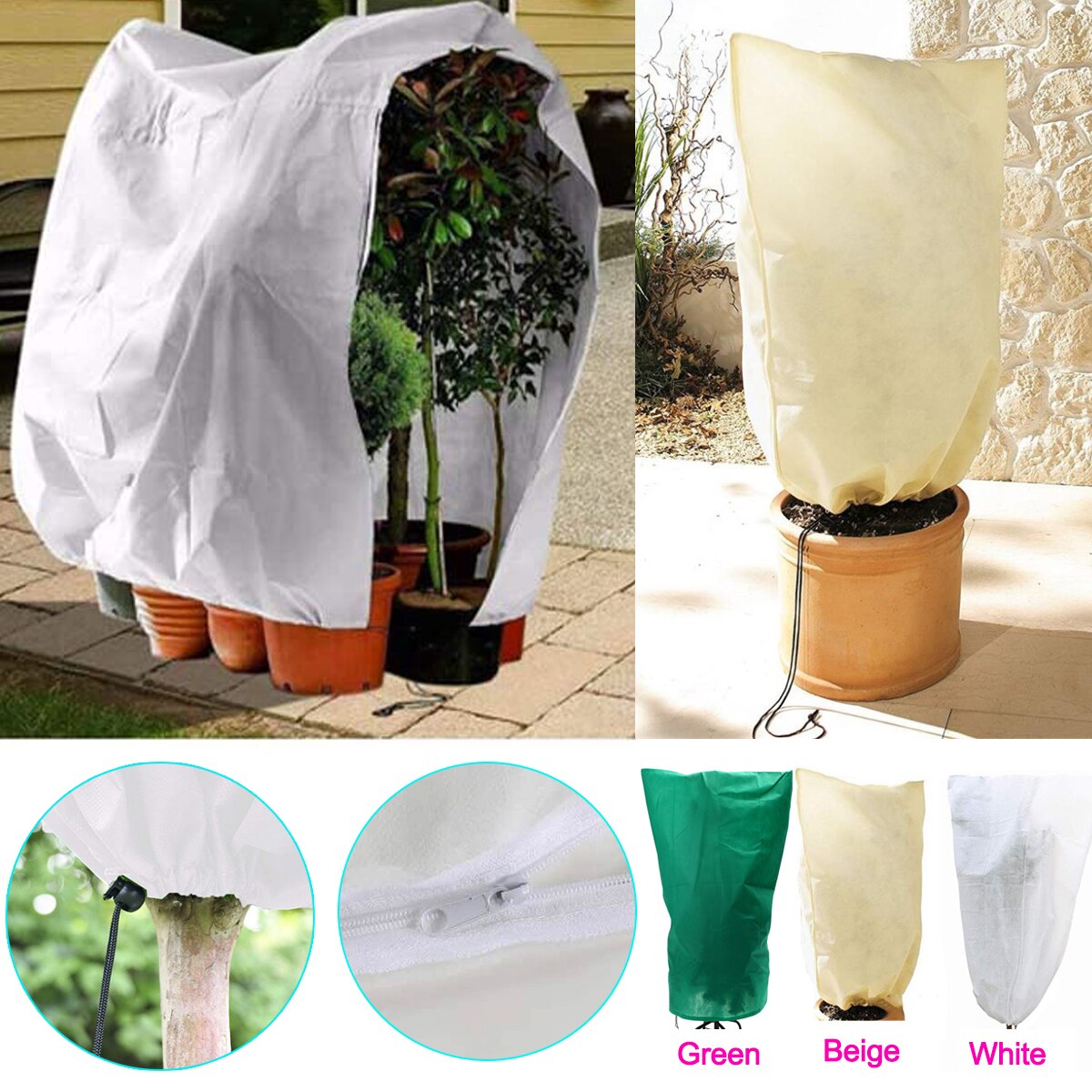 Warm Cover Tree Shrub Plant Protecting Bag Frost Protection Yard Garden Winter Garden Waterbulbs Redes De Proteccion Plant Cover