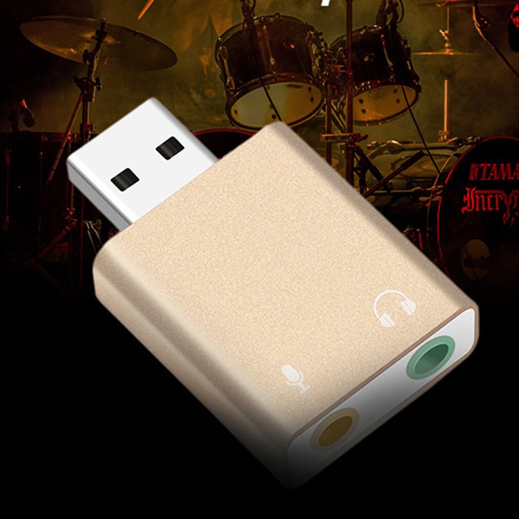 Mini External USB Sound Card USB To 3.5mm Headphone Mic Speaker Adapter Audio Card For Laptop Computer Sound Card Splitter