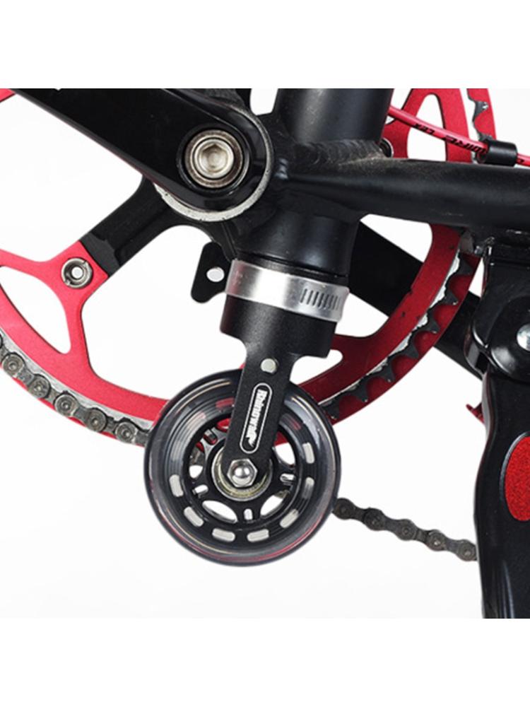 Bærbar sammenklappelig cykel hjælpevalserhjul sammenfoldelig cykelassistenthjul axyc