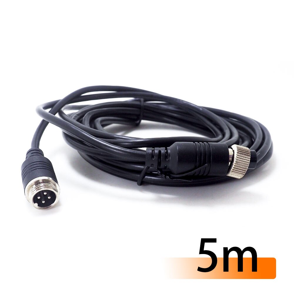 16FT 5M 5pcs Car Video Extension Cable 4-Pin Aviation Connector car camera Video For Camera DVR: 5m