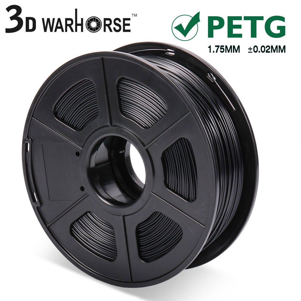 PETG 3D Printer Filament 1.75mm Dooling PETG 3D Filament Consumables 1KG/2.2LBS: Black