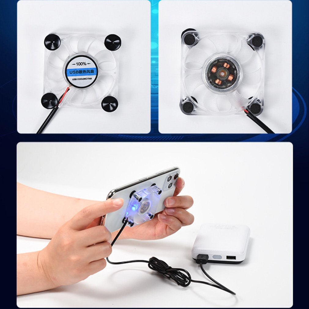 Mini-handy-lüfter mit silikon-saugnapf und usb-ladefunktion, tragbarer handy-heizlüfter