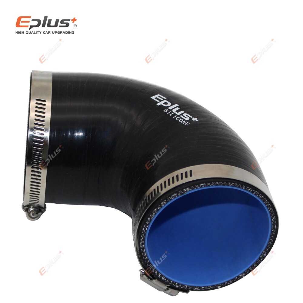 EPLUS Universal- Silikon Schläuche Schlauch Anschluss Ladeluftkühler Turbo Aufnahme Rohr Koppler Schlauch 90 Grad Mehrere Größen Schwarz