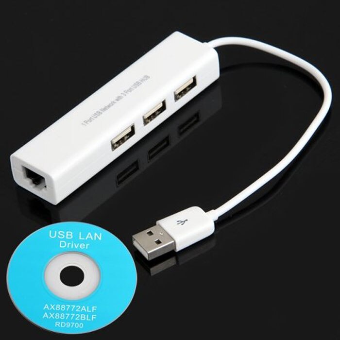 USB to RJ45 Lan Card Ethernet Network Cable+3 Port Hub for Win 8 7 XP Multi Usb Hub Usb Ugreen Computer Accessories#25