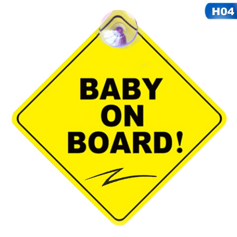 Auto Sticker Baby Aan Boord Waarschuwing Veiligheid Teken Sticker Decal Met Sucker Voor Car Vehicle Window Sticker Auto Accessoires Styling: 4