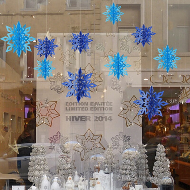 Jul 3d snefnug dekoration fest butiksvindue indkøbscenter butik dekoration og arrangement leverer hængende ornamenter: D