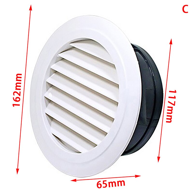 Air Outlets 1 Piece Adjustable Vent Hood Round Duct Ceiling Wall Holes Ventilation Grille Shutters Kitchen Bathroom Air Outlets: C3