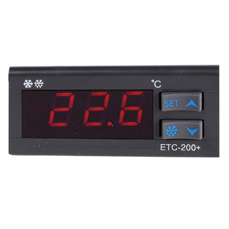 ETC-200+ Mini Temperature Controller Microcomputer Thermostats Digital Thermostat Refrigeration Defrosting Alarm 220V