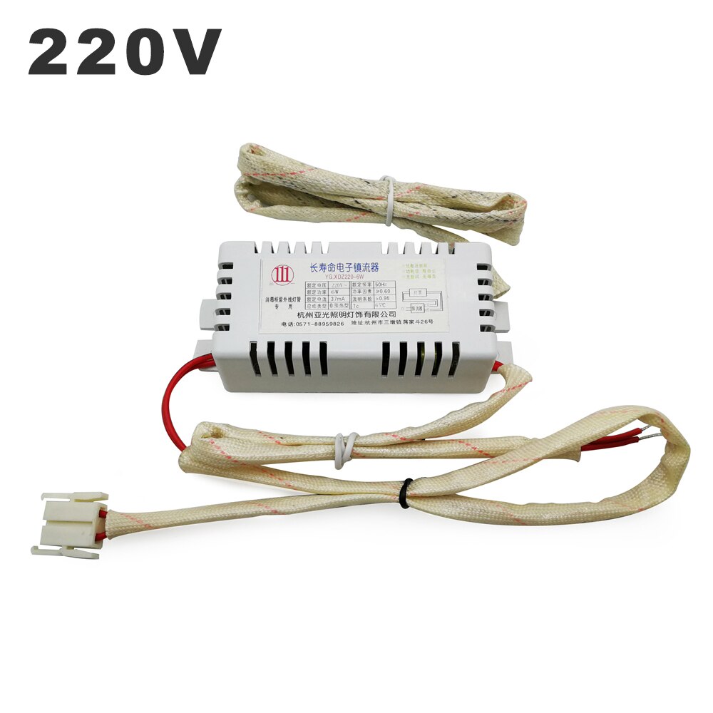 Balastro electrónico para lámparas fluorescentes de luz ultravioleta, lastres de lámpara UV de 4W, 6W, 8W, 10W, 15W, 20W, 30W y 40W, CA de 220V