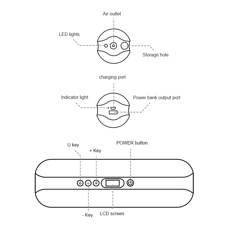 Bicycle Smart Multi-function Electric Pump, High-pressure Mini Portable Household Air Pump Riding Equipment Bicycle Pump