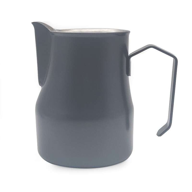 Rvs Opschuimen Melk Pitcher-Espresso Dampende Melk Opschuimen Cup, Perfect voor Latte Art: Black / 700ml