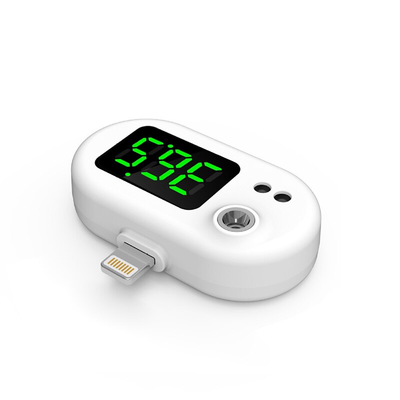 Mini termómetro corporal de medición rápida, termómetro portátil para teléfono inteligente, pantalla Digital, termómetro para la frente para bolsillo USB C: White IP