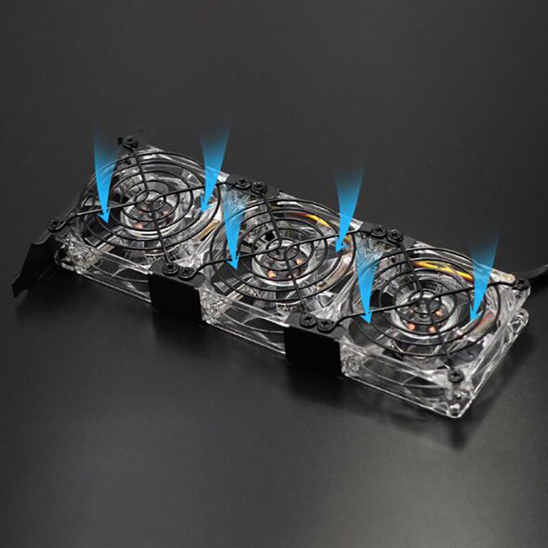 8cm Three Fan Partner for Universal GPU PCI Video Card Dual Cooler Computer Chassis for image Card Cooling