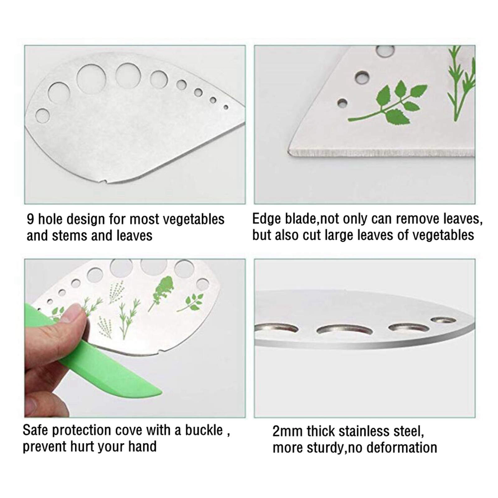 9 Gaten Kruid Stripper Tool Rozemarijn Cutter Blad Remover Keuken Gadgets