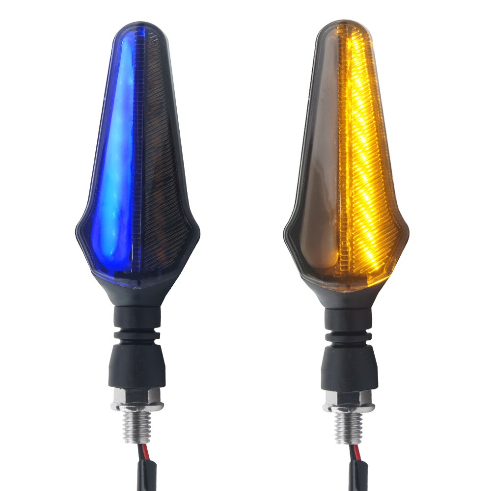 2 Pack Motorcycle Turn Signal LED Strong Light 2 In 1 Low Power Motorcycle Indicator Flow Turn Signal Light Easy Installation