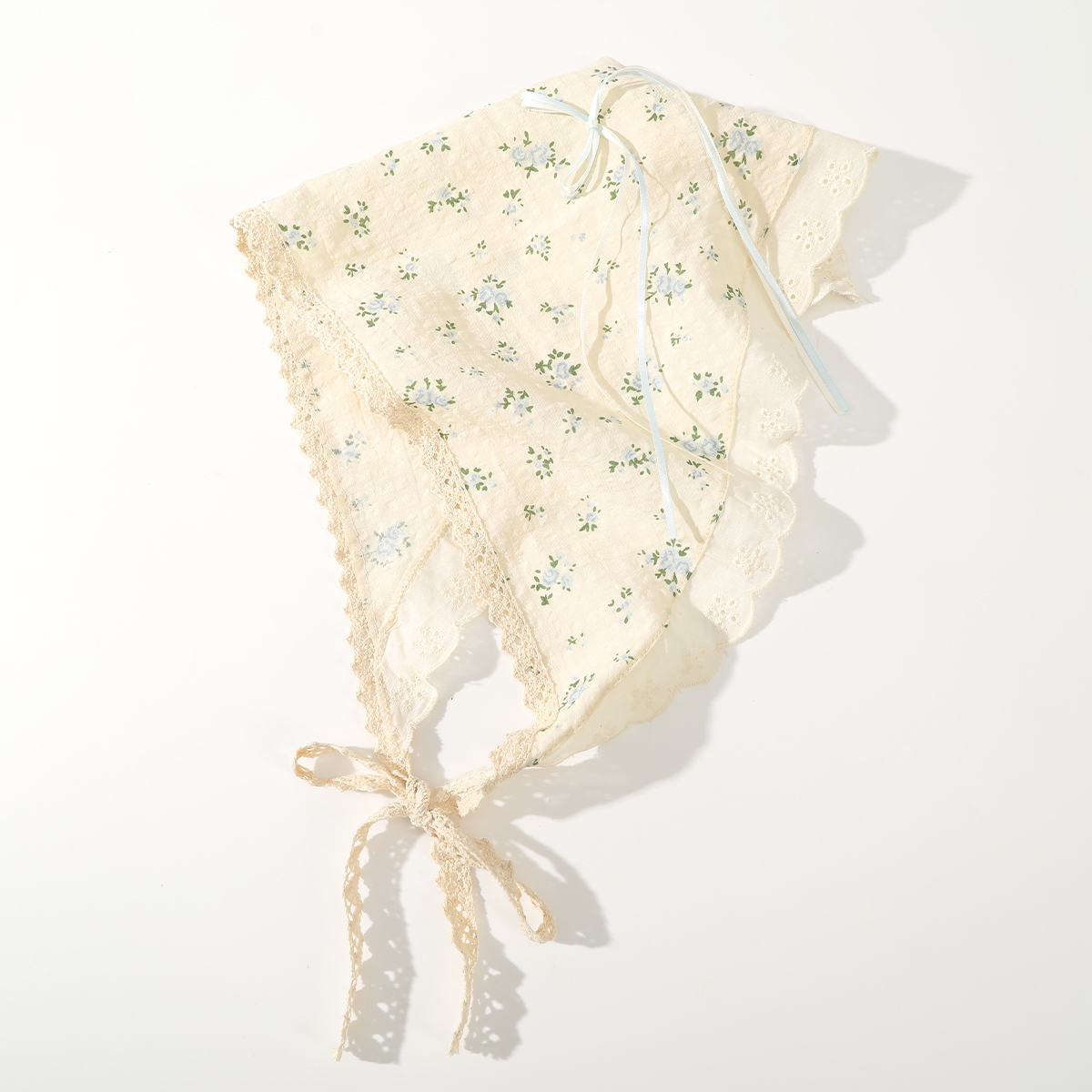 Bufanda triangular con estampado de tela, bandas para el cabello con flores, turbante, Bandana, diademas para mujer, accesorios para el cabello Retro dulces