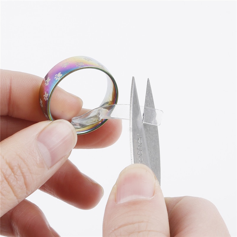 Clear/White/Grey/Black Clear Rubber Sticker Ring Size Adjuster Tool Jewelry Parts Accessories