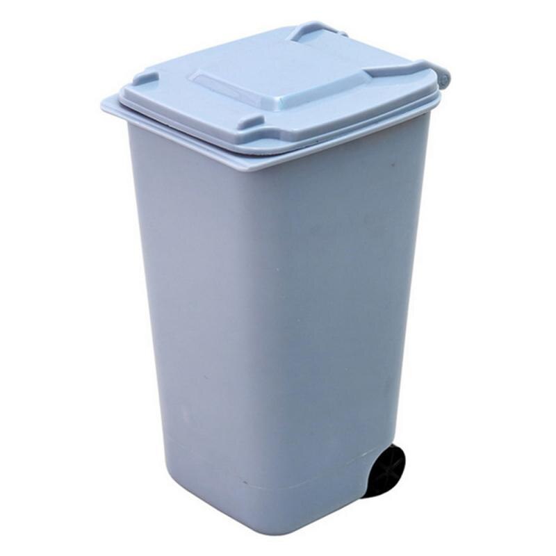Mini cubo de basura con ruedas para el hogar y la Oficina, cubo de plástico de escritorio, cubo de basura, Mini cubos de basura, tijeras pequeñas, lápiz: 02