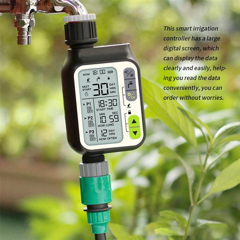 Minuterie d&#39;irrigation pour robinet de jardin, contrôleur numérique réglable, minuterie d&#39;arrosage intelligente, adaptateur couleur aléatoire