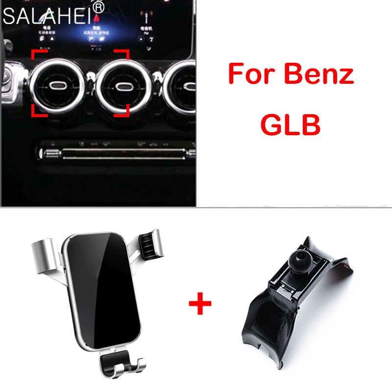 Compact Car Phone Holder For Mercedes Benz GLB Air Vent Snap-type GPS Mobile Phone Bracket Stand Auto Interior Accessories