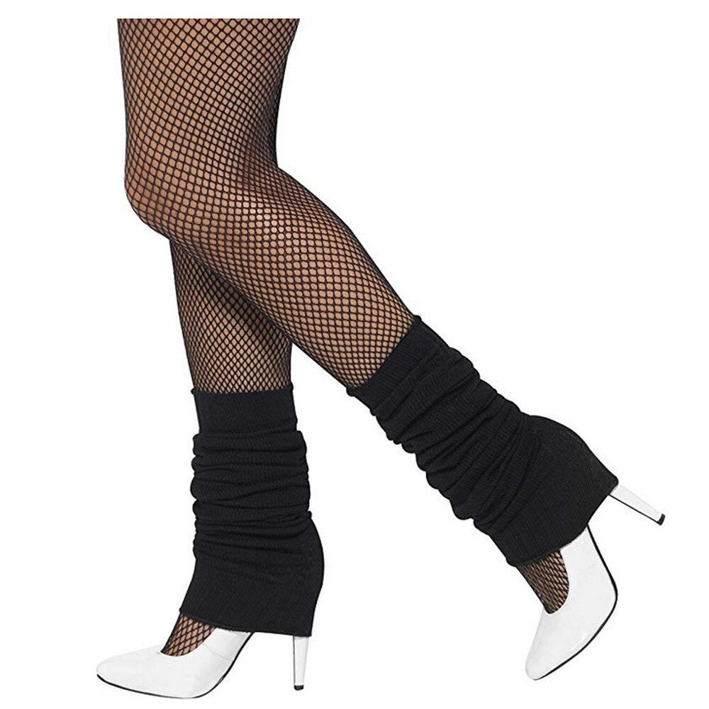 1pair Ladies And Girls Leg Warmers Fit For Sport: Black 