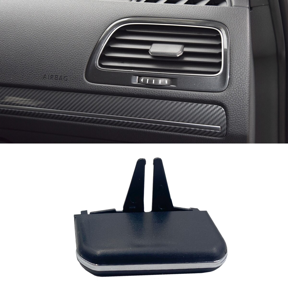 Nieuw Front Auto Dashboard Ac Air Vent Grill Silde Clip Adjust Trim Voor Vw Golf 7 7.5 Gti Rline: Right-1 PC