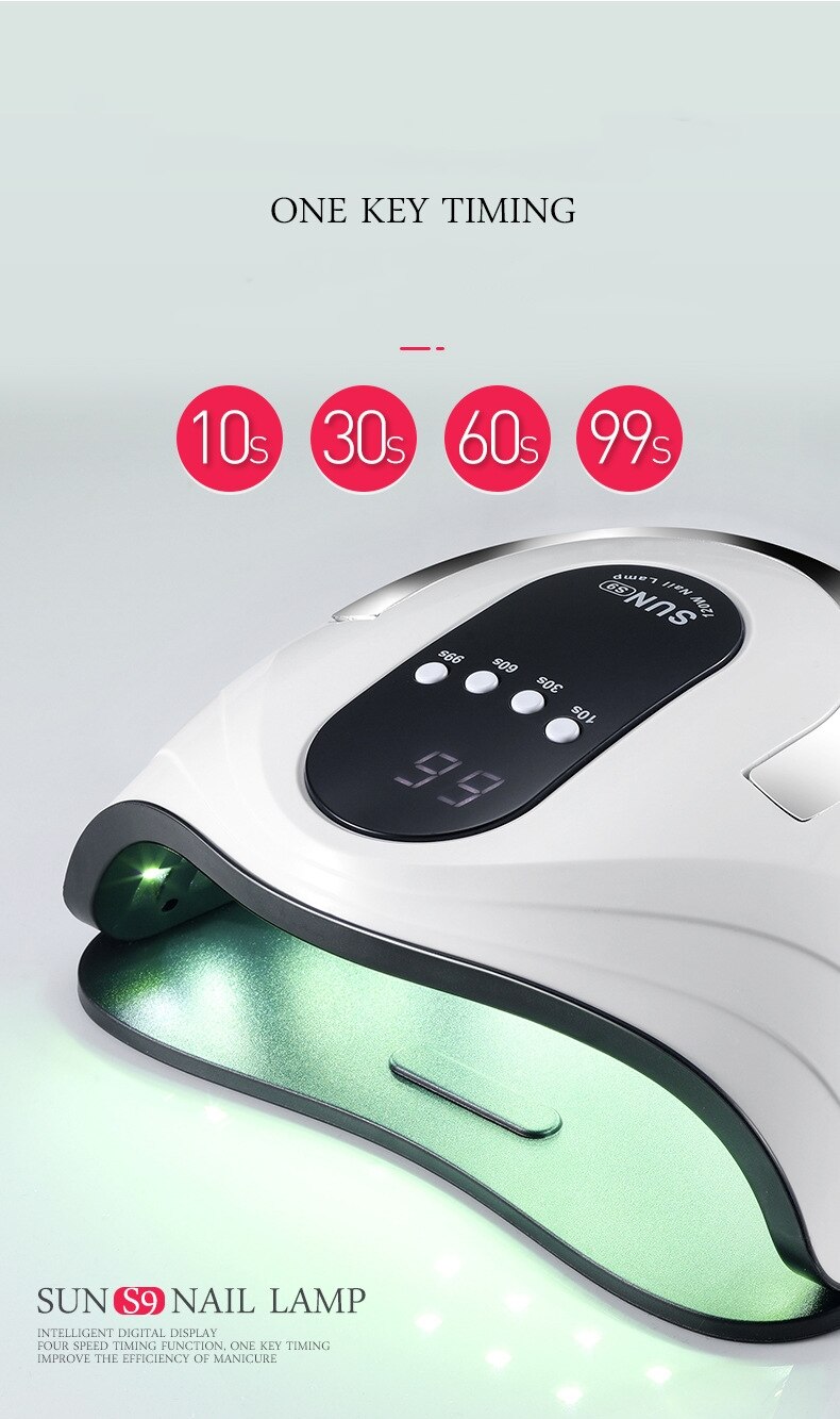 Zon S9 Uv Lamp Led Nail Lamp High Power 120W Nail Droger Zon Licht Voor Manicure Gel Nagels Lamp drogen Voor Gel Vernis Nagels
