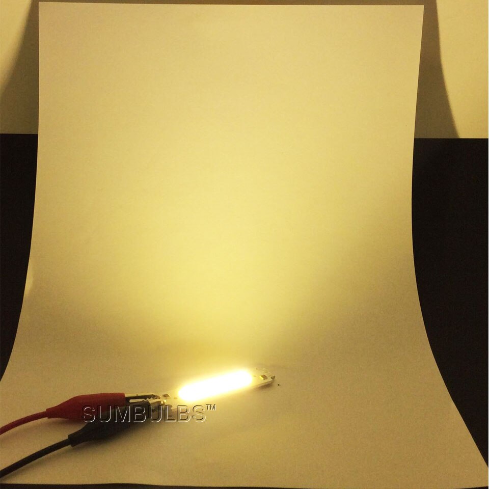 10pcs/lot COB LED Module White Yellow Orange Green Blue Red Purple 60x15mm 2W DC 12V DIY LED Chip Matrix Lamp Bulb 60MM Lights: Warm White  10pcs