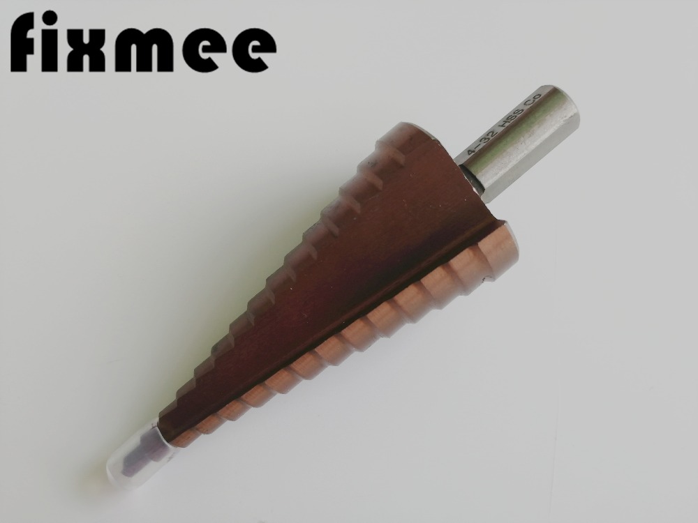 HSS-CO/M35 Dreieck Schaft 4-32mm Kobalt Gerade Schritt Bohrer Metall Kegel Schritt Bohrer Edelstahl stahl See Sah See Cutter