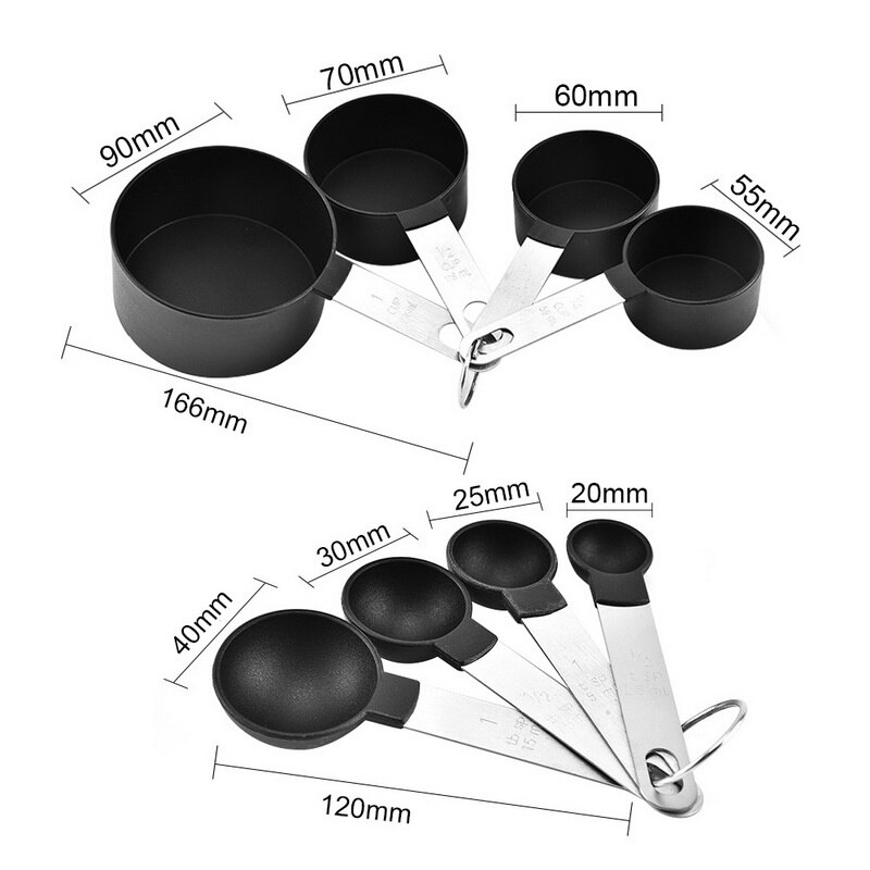 8 Stks/set Rvs Maatbekers En Lepels Keuken Bakken Koken Tool