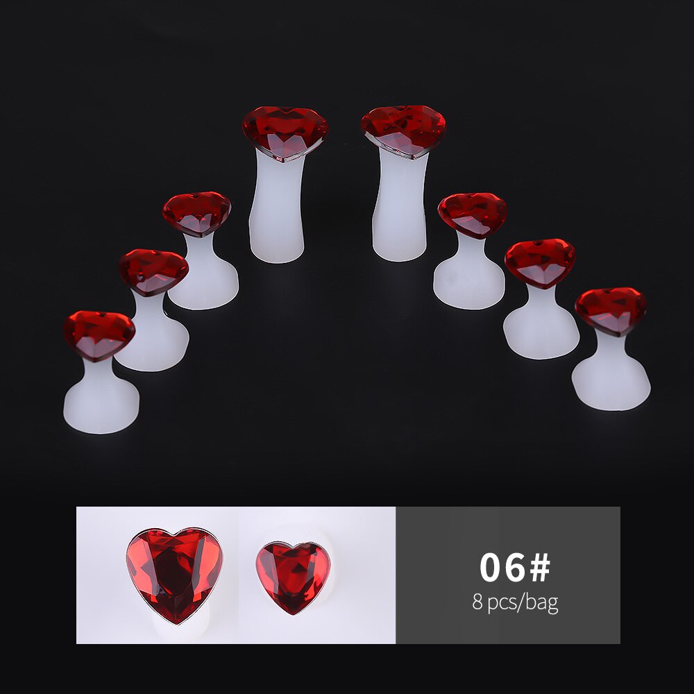 8Pcs Soft Silicone Finger Toe Separator Nail Art Salon Pedicure Manicure Tool FA: Brown