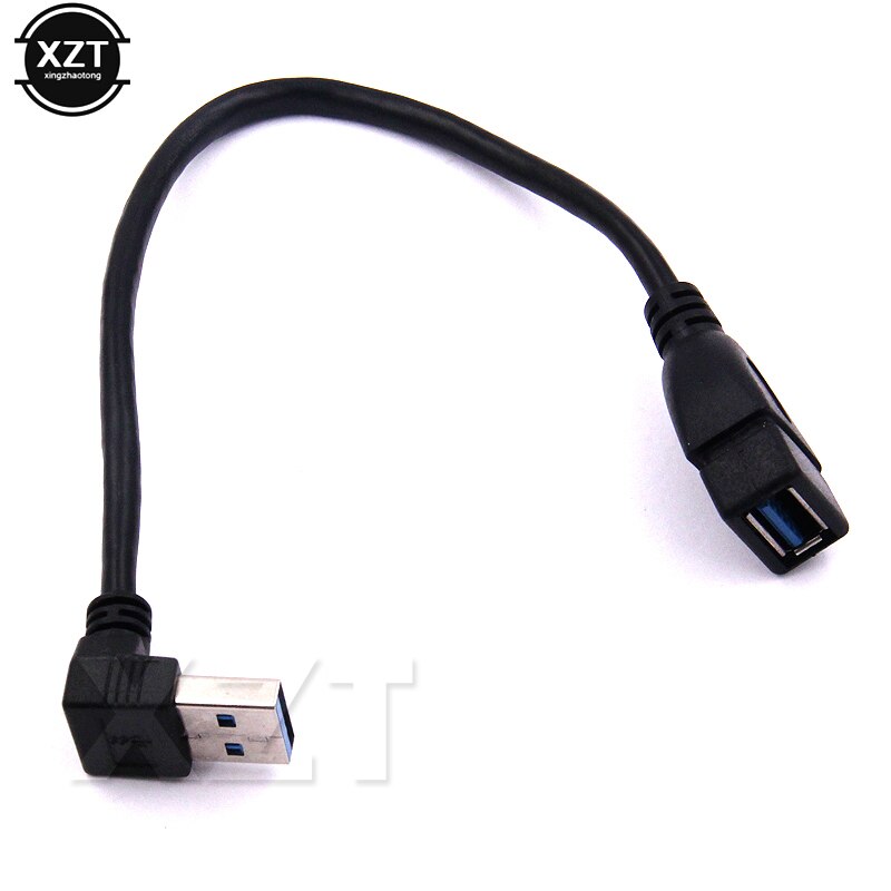 Universal USB 3.0 Male A to Female A Up Angle 90 Degree Extension Data Sync Cord Cable USB Extension Cable