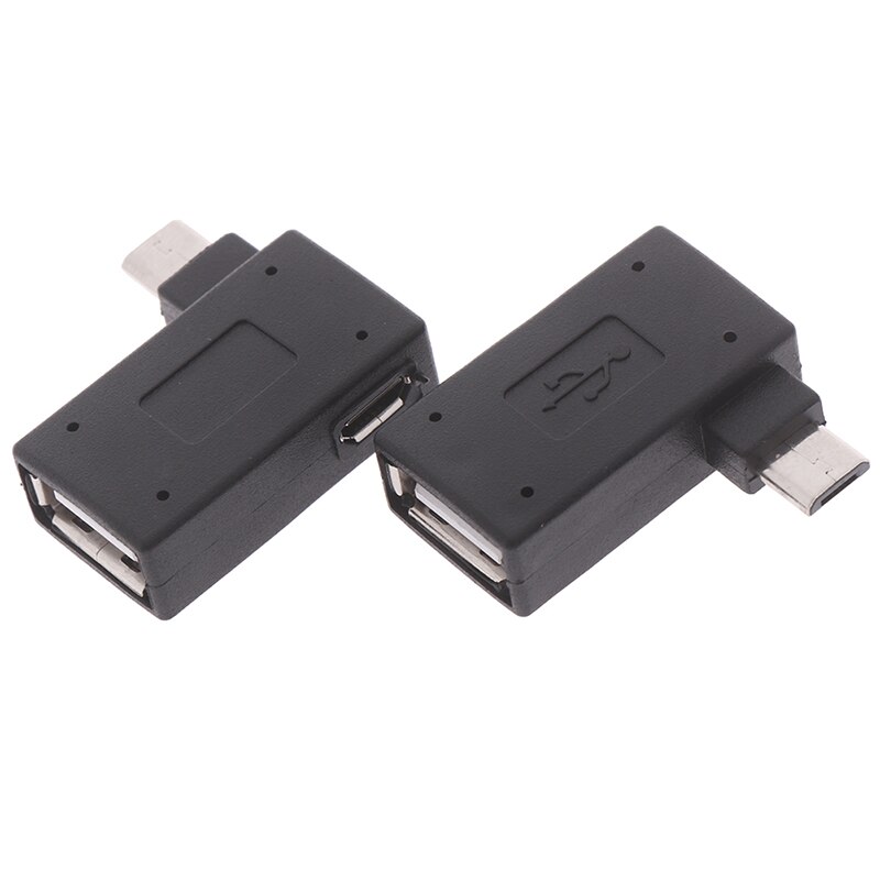 Micro Adapter Usb 2.0 Micro Otg Voeding Poort 90 Graden Haakse Usb Otg Adapters Vrouw Naar Man