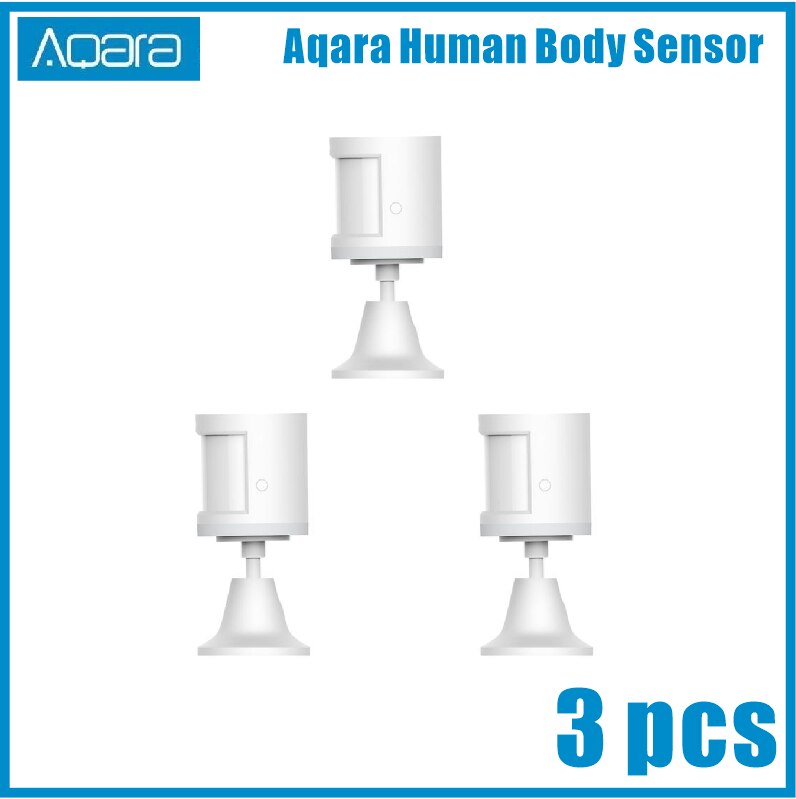 100% Originele Aqara Menselijk Lichaam Sensor Via Android Ios Slimme Lichaam Beweging Motion Sensor Zigbee Verbinding Voor Xiaomi Mi Thuis app: 3pcs  Body Sensor